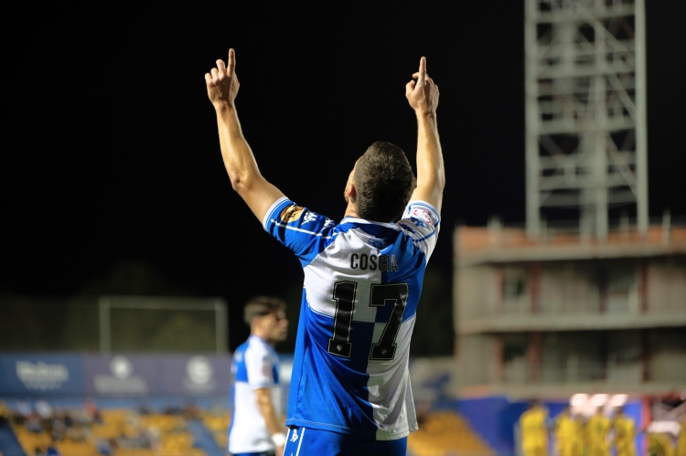 Coscia divendres passat celebrant el 0-3 a Alcorcón | Roger Benet