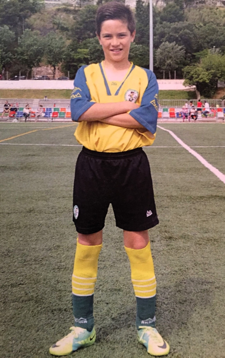 Mulero en la seva etapa a l'Escola de Futbol | Cedida