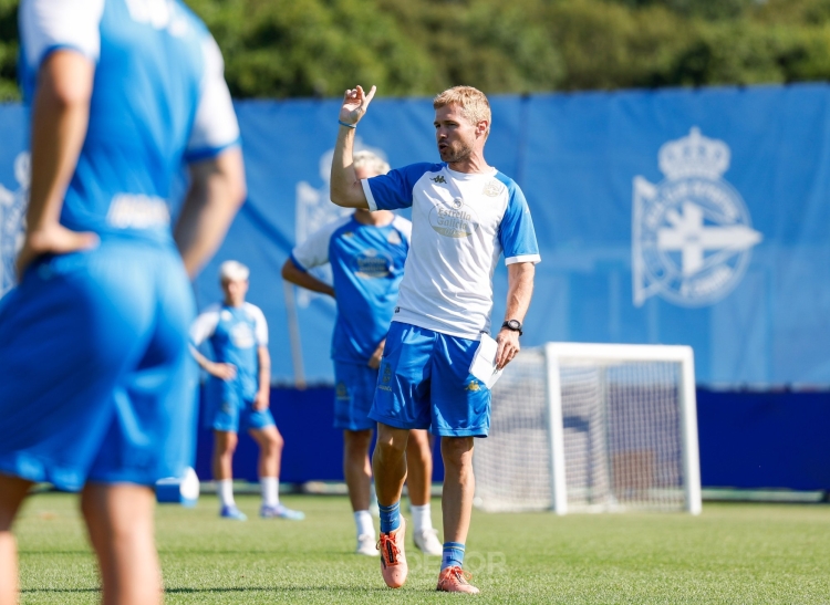 Salafranca aquest estiu a Abegondo, durant un entrenament | RC Deportivo