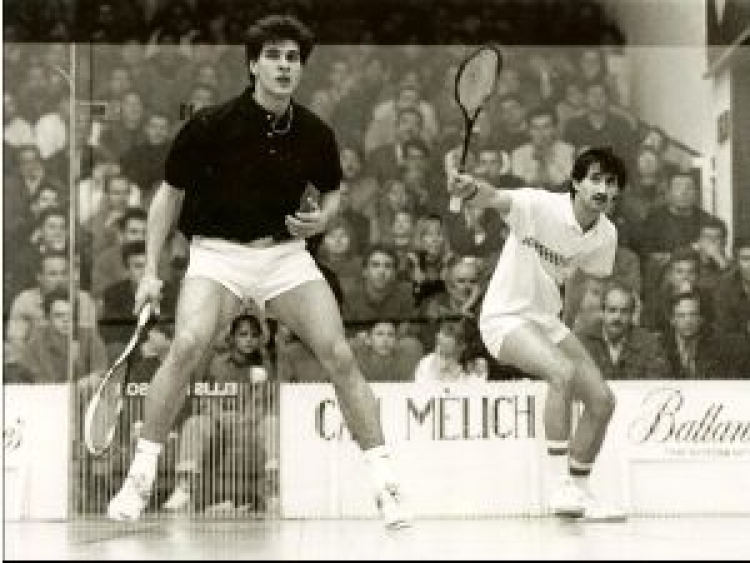 Codina, a l'esquerra, competint de jove | Teleraqueta