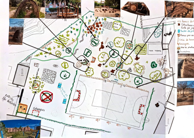 El disseny dels alumnes per al pati del Samuntada