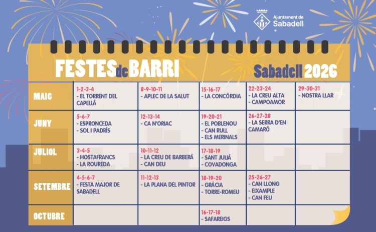 calendari fetes majors barri sabadell 2026