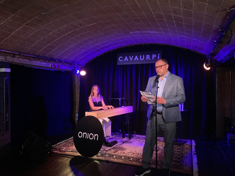 Arnau Bonada, en l'entrega dels Premis Onion