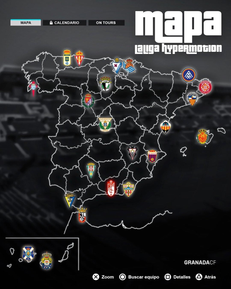 Mapa Segona Divisió