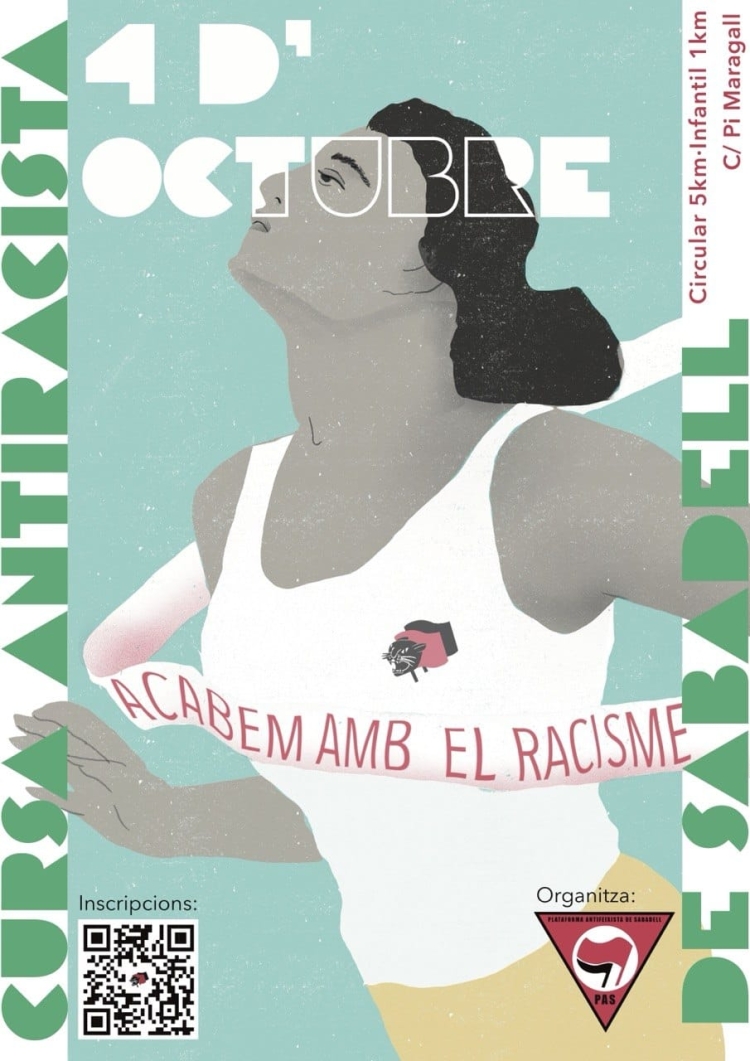 Cartell primera cursa antiracista