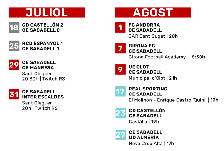 Pretemporada CE Sabadell