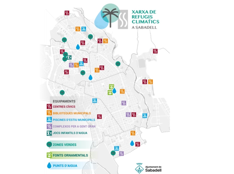 El mapa de refugis climàtics