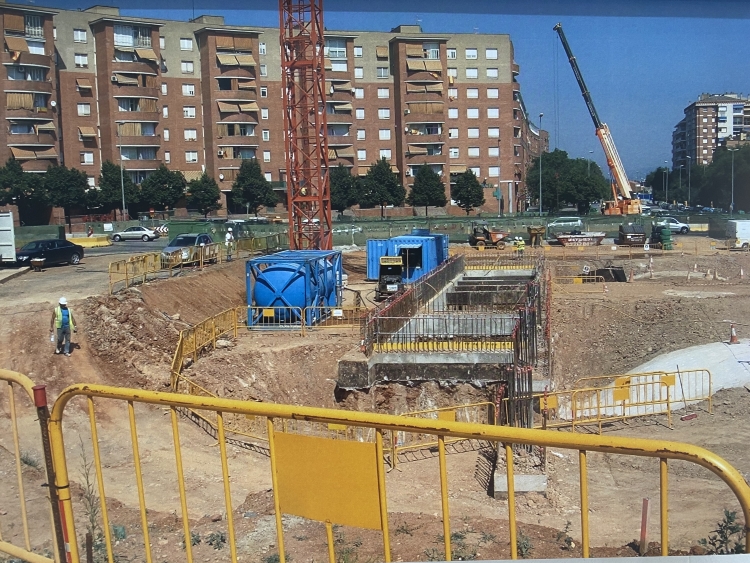 Obres a plaça Espanya