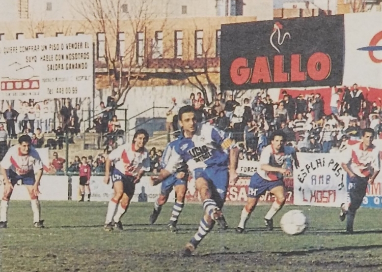 Pere Belmonte en la seva segona etapa com arlequinat al vell camp de l'Hospi | @trayectfutbol
