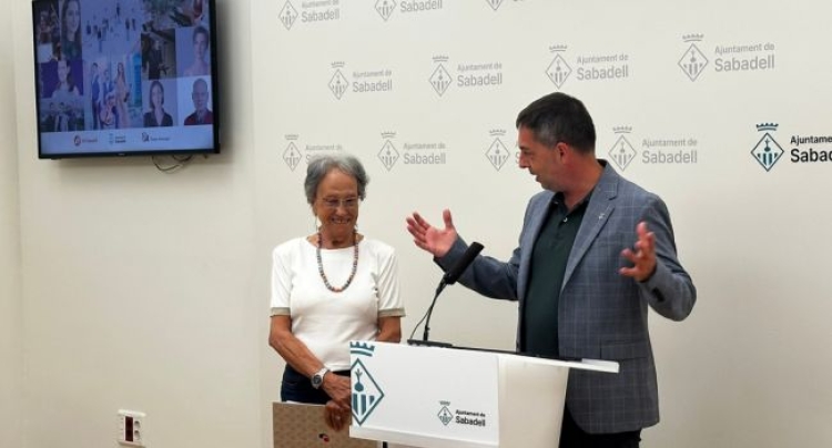 El regidor Cultura, Carles de la Rosa, i la presidenta de JJMM, Joana Soler