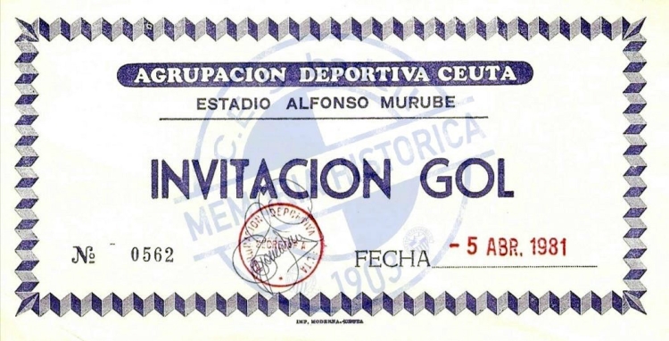 Entrada del Ceuta-Sabadell de 1981 | CES Història