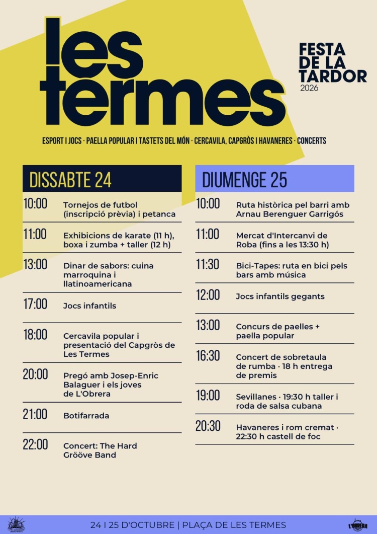 Programa d'actes de Les Termes