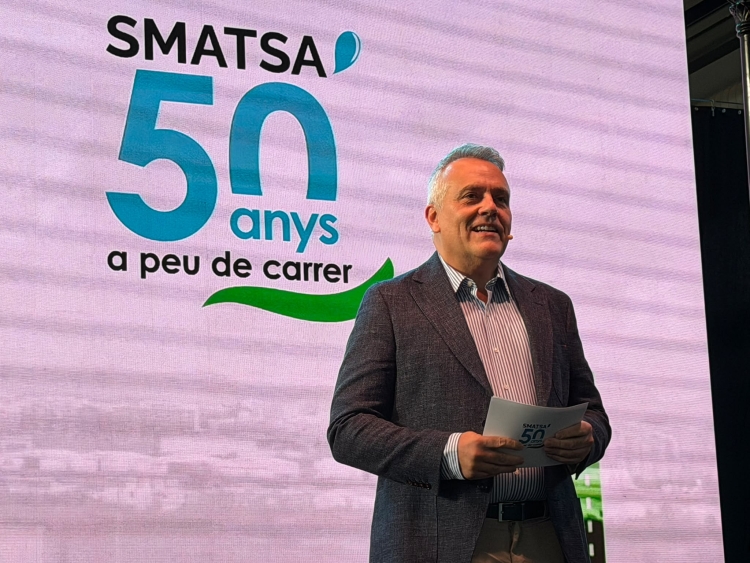 El gerent d'Smatsa durant el discurs