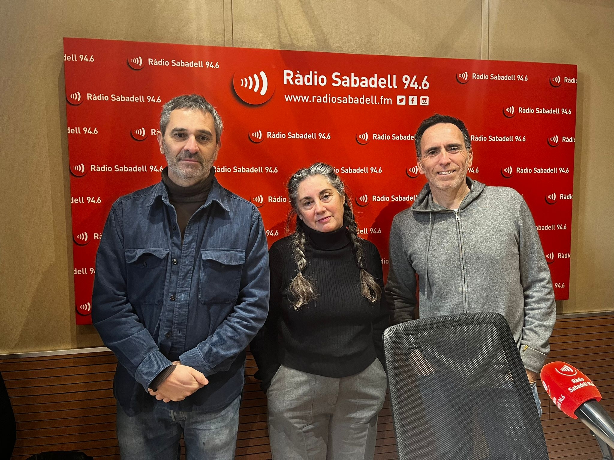 Oriol Vilapuig, Gemma Canal i Agustí Hurtado a Ràdio Sabadell | Mireia Sans