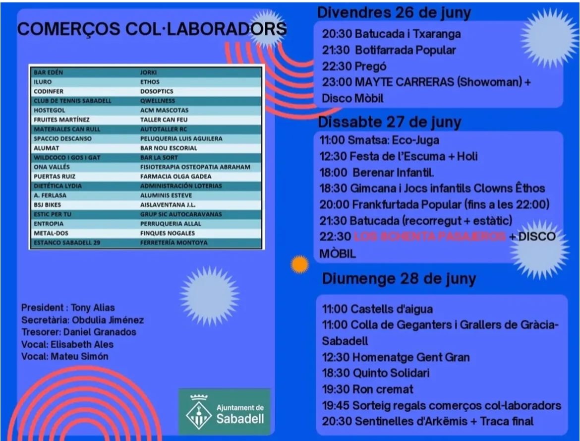 Programa de la Festa Major de la Serra d'en Camaró 2026