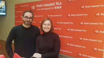 Cecilia, llibretera el Librerio de La Plata i Eduardo Zotes, alumne del Postgrau de Llibreria