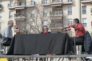 Agustí Forrellat i Albert Bosch a la plaça de la Creu Alta | Roger Benet