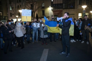Manifestants ucraïnesos a Sant Roc