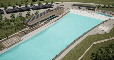 Imatge de la futura piscina d'onades