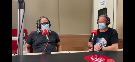 Alfred Reyes i el Jordi Monllor, d'Actua Vallès, avui a l'estudi 1 de Ràdio Sabadell
