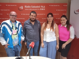 Antics usuaris, monitors i el director de l'associació Esquitx, Sergi Asensio