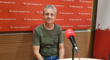 Francesc Pellicer, president de la fundació a l'estudi 1