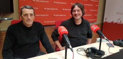 Christian Simelio, lloro de Can Capablanca i l'Albert Creus, lloro de l'Urpí avui a l'estudi 1