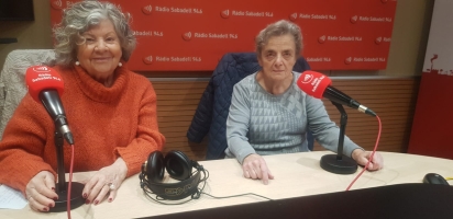 La Rosa Puid i l'Anna Maria Casanovas de la Puríssima a Ràdio Sabadell