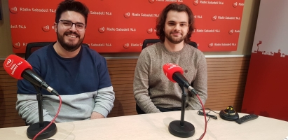 L' Alan i el Xavier, de l'empresa Adaptical, a l'estudi 1 de Ràdio Sabadell