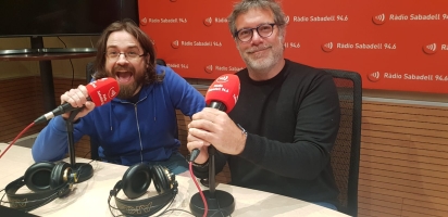 Iván Mardones i Miquel Gratacós a l'estudi 1 de Ràdio Sabadell