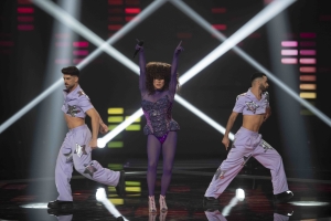 Sharonne, a la seva actuació al Benidorm Fest (RTVE)