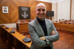 Adrián Hernández després del ple municipal