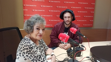 Roberto Piqueras i Montse Costa a l'estudi 1 de Ràdio Sabadell