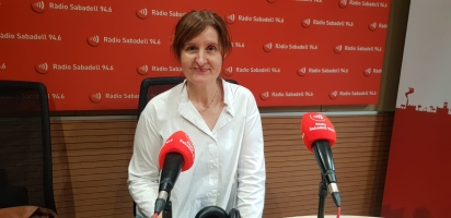 Loli Rod´riguez, presidenta d ela fundació Idea a l'estudi 1 de Ràdio Sabadell