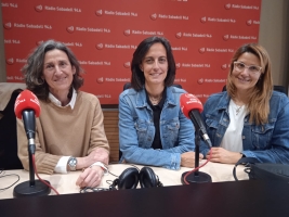 Anna Vallejo, Laura Martín i Raquel Benavides a l'estudi 1 de Ràdio Sabadell 