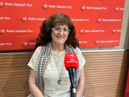 Rosa Maria Serrano, als estudis de Râdio Sabadell