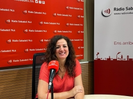 Amàlia Moreno, als estudis de Ràdio Sabadell