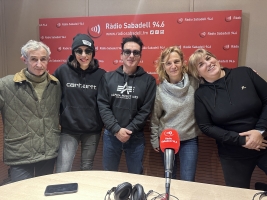 Ramiro, Carol, Toni, Jordina i Barderi a l'estudi 1 