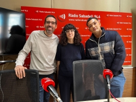Arnau Solsona, Bea Roig i Egor Chenkurov a Ràdio Sabadell | Mireia Sans