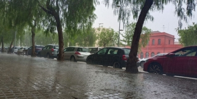 Una de les jornades de pluja a Sabadell | Arxiu