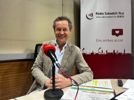 El tinent d'alcaldessa de Projecció de la Ciutat i Turisme, Lluís Matas, avui a Ràdio Sabadell | Mireia Sans