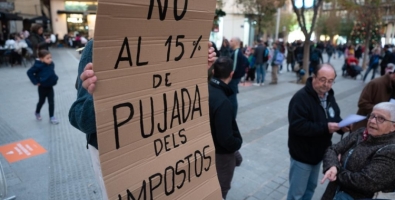 Manifestació contra la pujada d'impostos