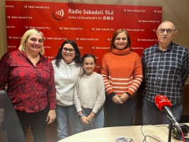 Membres de la Colla Vella a Ràdio Sabadell | Mireia Sans