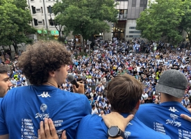 Morcillo durant els parlaments a Sant Roc | Adrián Arroyo